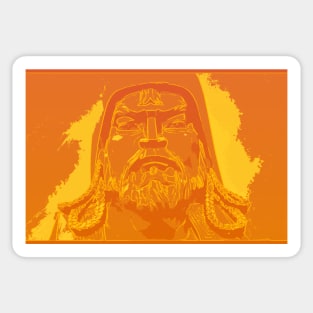 Vaporwave Genghis Khan 4222 Ulaanbaatar Sticker